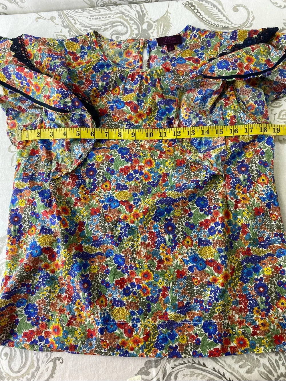 J. CREW Cotton Poplin Top in Liberty Margaret Annie Floral Print Womens small